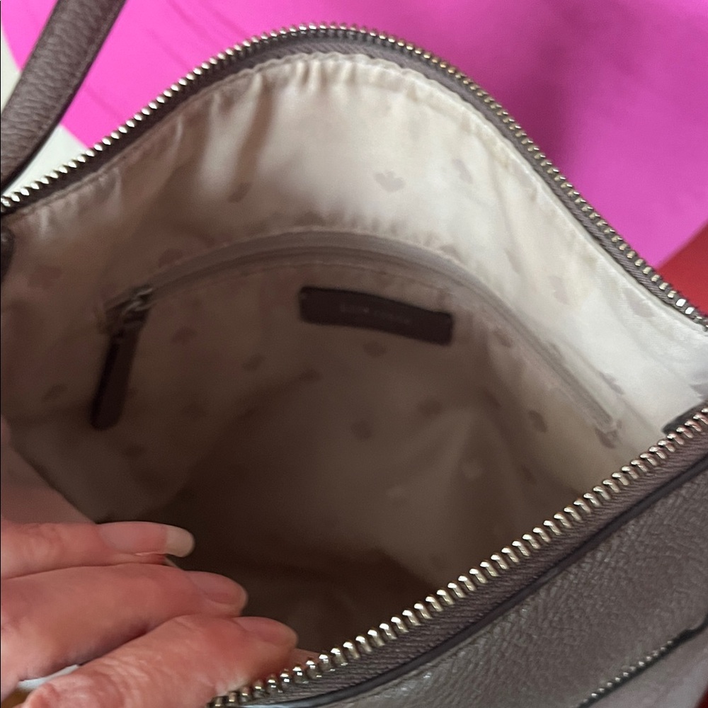 Kate Spade Taupe Leather Crossbody Bag - Picture 8 of 17